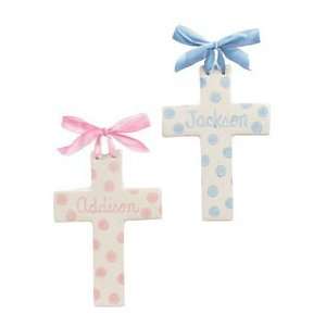  large personalized polka dot cross: Baby