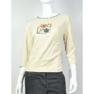    NEW ALFRED DUNNER WOMENS CREW NECK BEIGE SWEATER PM: Beauty