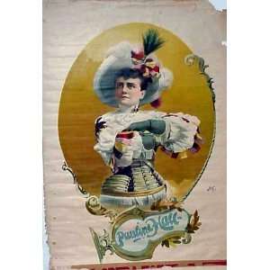  1880s Theater Poster of Actress Pauline Hall [OriginaL 