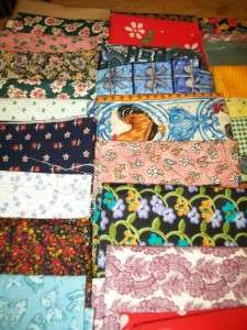   Lot Quilt Variety Cotton Fabrics SCRAPS Crafts Floral Prints  