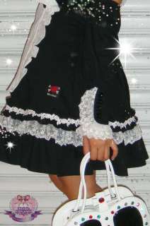 Sweet Gothic Lolita Maid Dolly EGL Chief Apron Dress 4P  