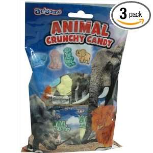 Ausome Crunchy Animal Kosher Candy Stamp 10 Pack (Pack of 3)  