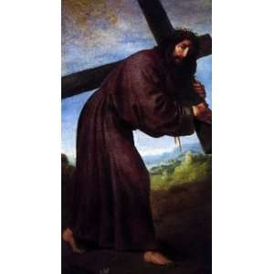    24 x 44 inches   Cristo con la cruz a cuestas