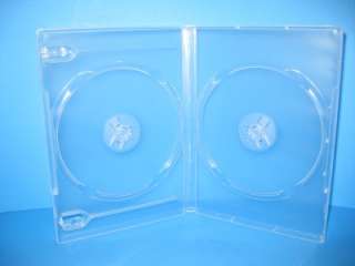 NEW 1 Double DVD Case 2 Disc Clear Multi 14mm 1/2  