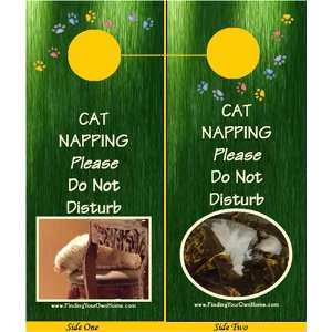  Cat Napping Please Do Not Disturb   doorknob hanger