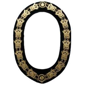 Scottish Rite Masonic Chain Collar for the Freemason (Gold Plated with 