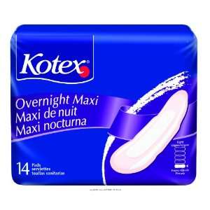 Kotex Overnight Maxi Pads, Kotex Overnight Maxi Pad, (1 CASE, 168 EACH 