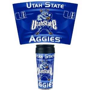  NCAA Utah State Aggies 16 Ounce Travel Mug Sports 