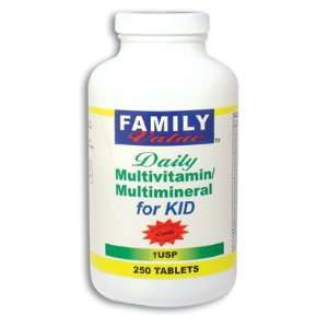 Daily Multi Vitamin, Multivitamin / Multimineral for Kid, 250 Tablets 