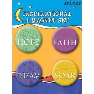  Inspirational Hope Daith Dream Soar Round Magnet Set 