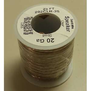  20AWG Clear Speaker Wire 25 Roll: Car Electronics