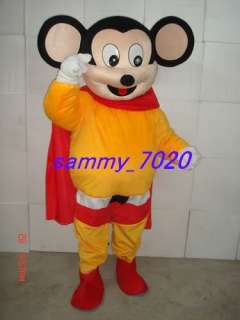 Halloween adult lovely mouse Mascot Costume free S/P  