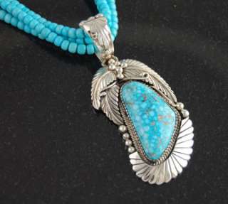 Sterling Silver Kingman Grade AA Turquoise Necklace  