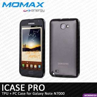   Pro Soft Case Cover Samsung Galaxy Note N7000 w Screen Shield Black