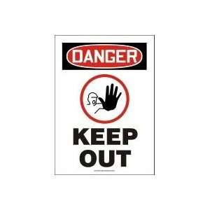  DANGER KEEP OUT (W/GRAPHIC) 14 x 10 Plastic Sign: Home 