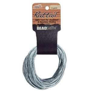 3mm Satin Rattail Braiding Cord Silver 6 Yards For Kumihimo and Craft 