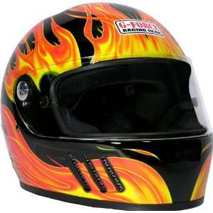 Force 3004MEDBK Eliminator X Black Medium Full Face Racing Helmet 