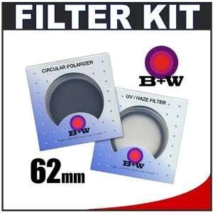 Glass Filters Kit with B+W UV and Circular Polarizer Filter for Canon 