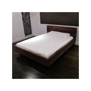   Floating Bed with Platform in Walnut Sarabi Studio