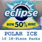 WRIGLEY ECLIPSE POLAR ICE Sugarfree Chewing Gum   2 Boxes   16 18 