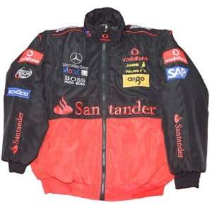  Mercedes Benz Santander Jacket Black and Red: Sports 