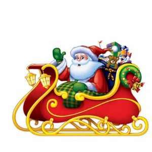  Santa and Sleigh Small Wall Decal: Home Improvement