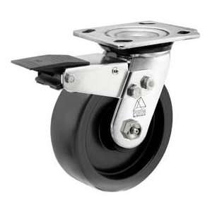 Bassick Prism Stainless Steel Total Lock Swivel Caster, Polyolefin   6 
