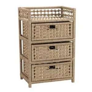  Whitney Design Paper Rope 3 Drawer Chest Natural: Home 