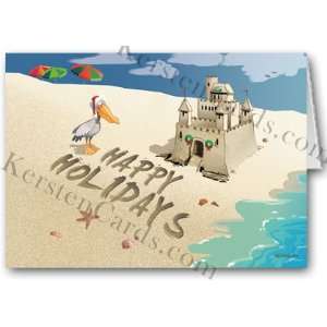  Holiday Sand Castle Beach Holiday Card 12 cards/ 13 