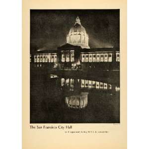  1930 Print San Francisco City Hall NELA Convention CA 
