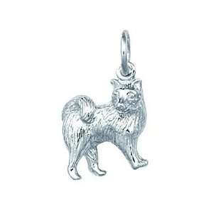  Sterling Silver Samoyed Dog Charm: Jewelry