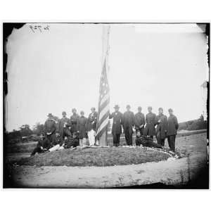   flag at their camp near Georgetown; Gen Albert J.