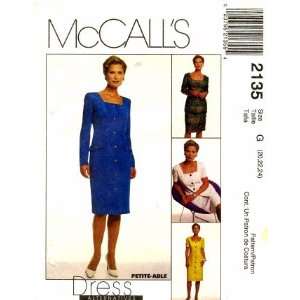  McCalls 2135 Sewing Pattern Misses Full Figure Coatdress 