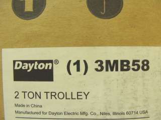 4699 NEW Dayton 3MB58 Hoist Trolley  