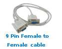 Serial RS232 9 Pin DB9 Male to Female Converter Adapter  