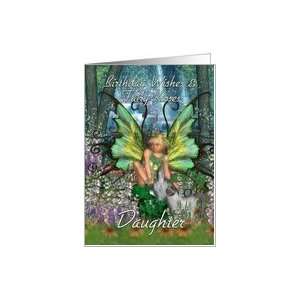  Daughter Birthday   Angelica Fantasy Woodland Fairy Card 
