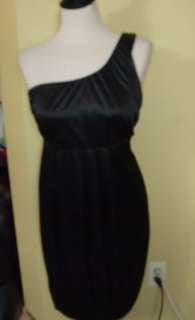 NWT BLACK satin ruby rox one shoulder dress 2X  