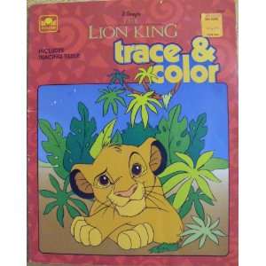  Disneys The Lion King Trace & Color Book (1994 
