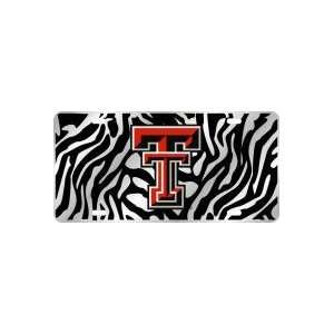  Texas Tech Zebra Laser Color Frost License Plate Sports 