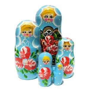  GreatRussianGifts Stacking Sisters nesting doll (5 pc 