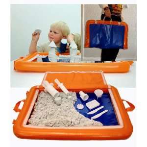   Inflatable Tray, 10 lbs of Moon Sand & Castle Molds Toys & Games
