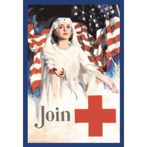  Join, American Red Cross 28X42 Canvas Giclee: Home 