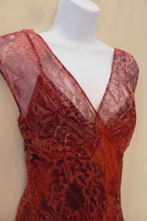 MUSE Silk Dress Womens Size 8 Reds STUNNING LIKE NEW! See Pics 