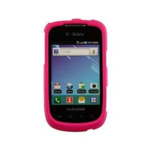 Solid Rubberized Plastic Phone Protector Cover Case Pink For Samsung 