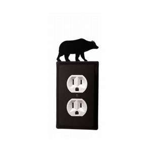  Wrought Iron Bear Outlet Covers   Two and Four Outlet 