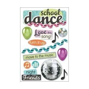  Paper House 3 D Sticker School Dance; 3 Items/Order: Arts 