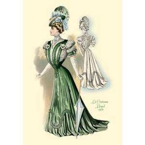  Vintage Art Costume Royal Emerald Gown   13673 1