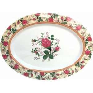  Oval Melamine Platter   Rose Design Case Pack 48 