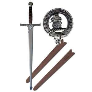  Macleod Sword w/Clan MacGregor Crest (S Rioghal Mo Dhream 