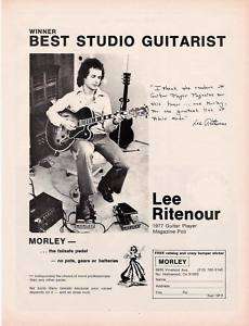 1978 VINTAGE AD Lee Ritenour & Morley Failsafe Pedals  